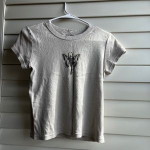 Brandy Melville Hailie Butterfly Ballerina Baby Tee